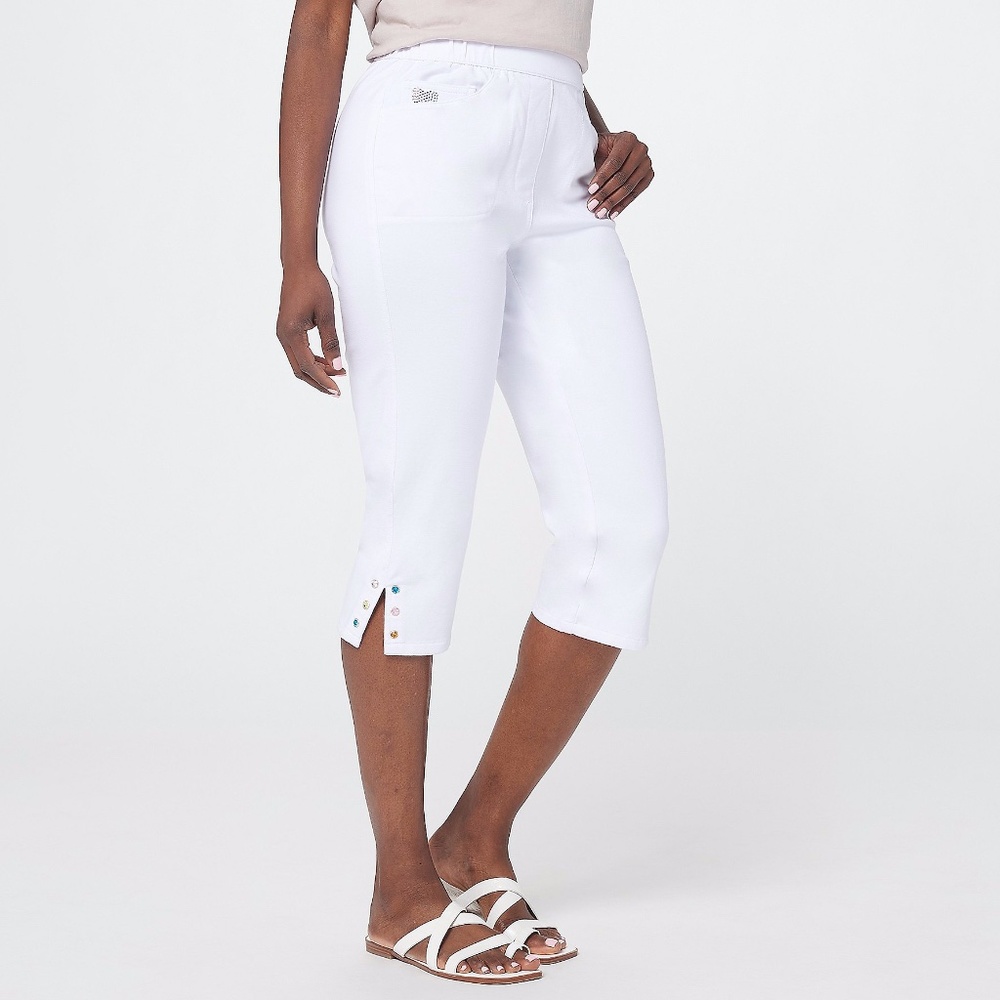 Quacker Factory DreamJeannes Capri with Multi Colored Rhinestones